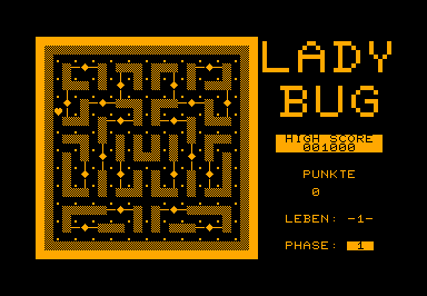 Lady Bug game screenshot for Commodore PET